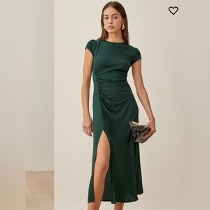 Reformation Frasier Dress in Forest